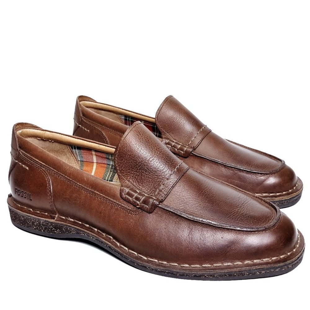 Fossil Brown Slip On Loafer EXCELLENT Sz 9